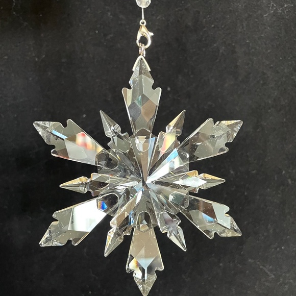 Crystal Snowflake Sun Catcher Christmas Tree Decor Czech Bohemia Crystal Gift - Picture 1 of 7